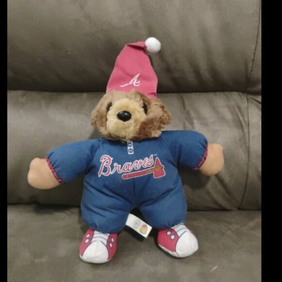 Atlanta Braves Baseball Bear Plush Stuffed Animal - Picture 2 of 12
